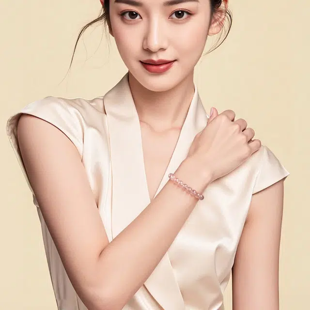 一世倾 金榜题名新中式 好运天然 草莓晶 手串 男女同款情侣款