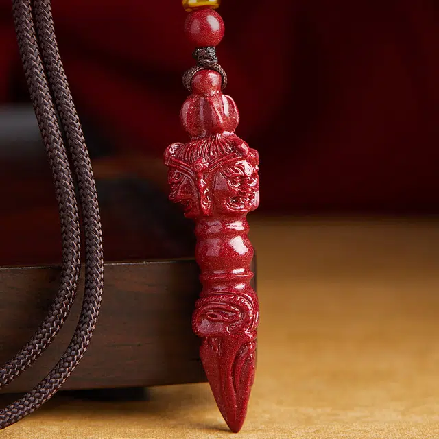 一世倾 吉祥金刚杵新中式国潮招财纳福锁骨链轻奢小众百搭高级感诸事顺利万事顺遂时尚简约百搭转运#好运 朱砂 项链 男女同款情侣款