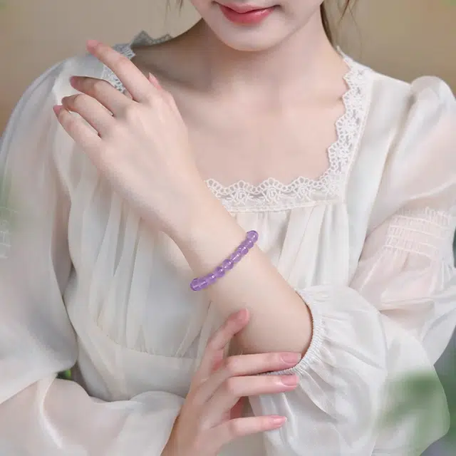 一世倾 能量守护紫气东来如意顺遂转运招财珠新中式百搭日常气质手饰稀有高级小众轻奢饰品好运天然 紫水晶 手串 男女同款情侣款