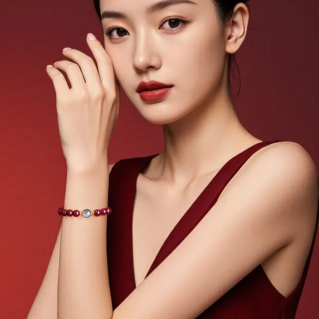 一世倾 转运珠串珠时来运转八方来财好运新中式国潮复古文艺吉祥如意小众设计时尚大气个性轻奢风百搭礼盒 朱砂 手串 男女同款情侣款