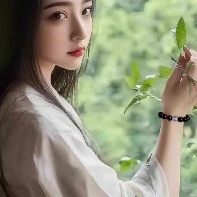 一世倾 新中式国潮招财纳福水逆退散净化磁场转运珠新中式复古盘玩轻奢文玩上岸礼盒好运天然 黑曜石 手串 男女同款情侣款