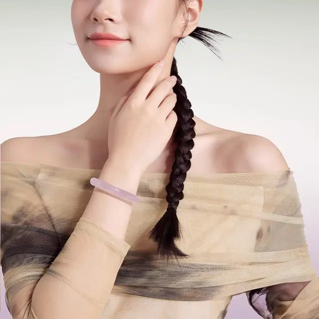一世倾 紫罗兰在逃公主 新中式国潮风韵精致素圈古色古香温婉优雅贵妃镯显白甜美温柔典雅贵气百搭好运天然 玉髓 手镯 男女同款情侣款