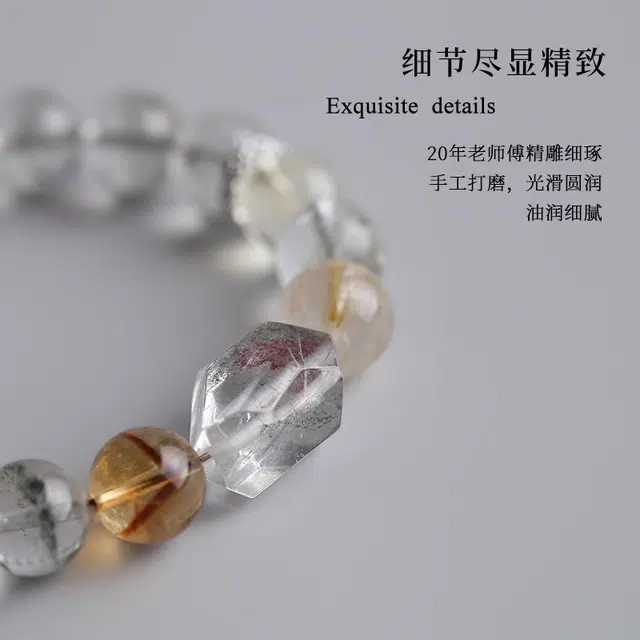 一世倾 招财进宝时来运转国朝新中式复古淡雅聚宝盆转运精美礼盒高级感小众设计精致百搭轻奢风好运天然 绿幽灵 手串 男女同款情侣款