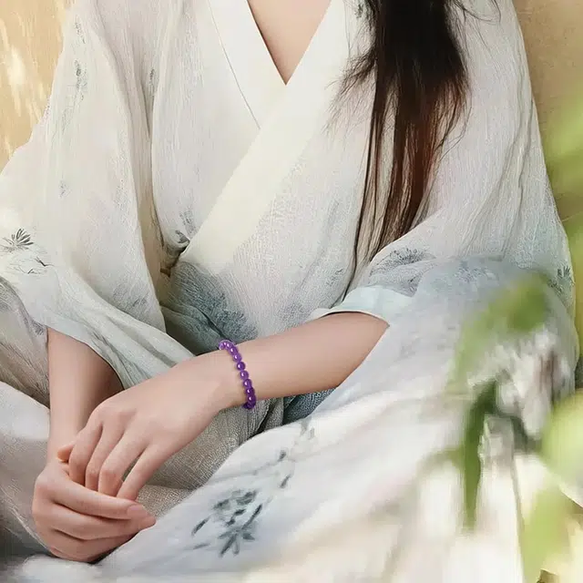 一世倾 收藏级金榜题名考试上岸旺学业旺事业转运珠新中式国潮紫气东来轻奢串珠盘玩礼盒 好运天然 紫水晶 手串 男女同款情侣款
