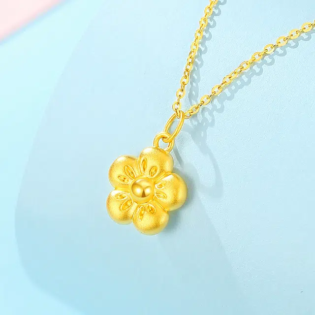 鸳鸯金楼 桃花锁骨链  锦上添花精致温柔  幸运桃花轻奢甜美超仙浪漫  小清新高级优雅招桃花#好运 足金 一口价 黄金项链 女款