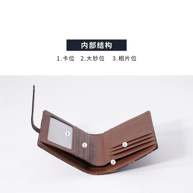 Dannybear Multi-Layer Wallet Coffee Plaid Bear