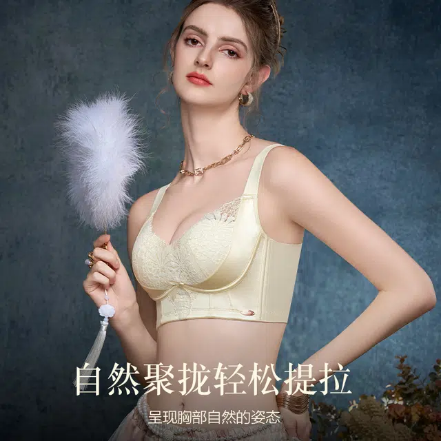 都市丽人 小胸聚拢柔软裸感收副乳矫正上托无钢圈文胸 女款