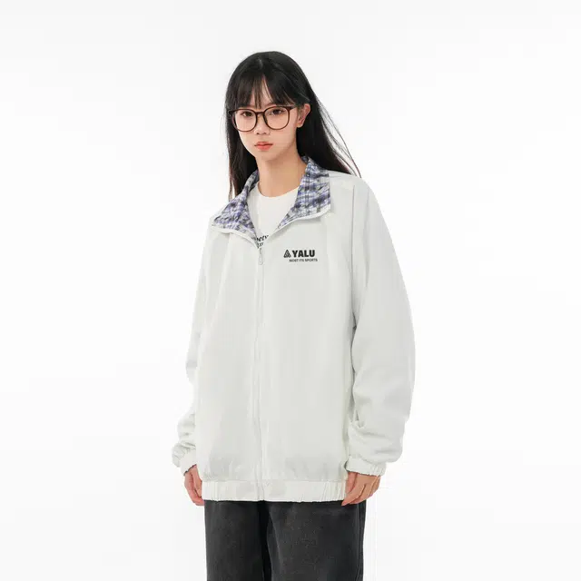 雅鹿 两面穿宽松格子百搭时尚双面穿休闲潮流夹克外套 男女同款