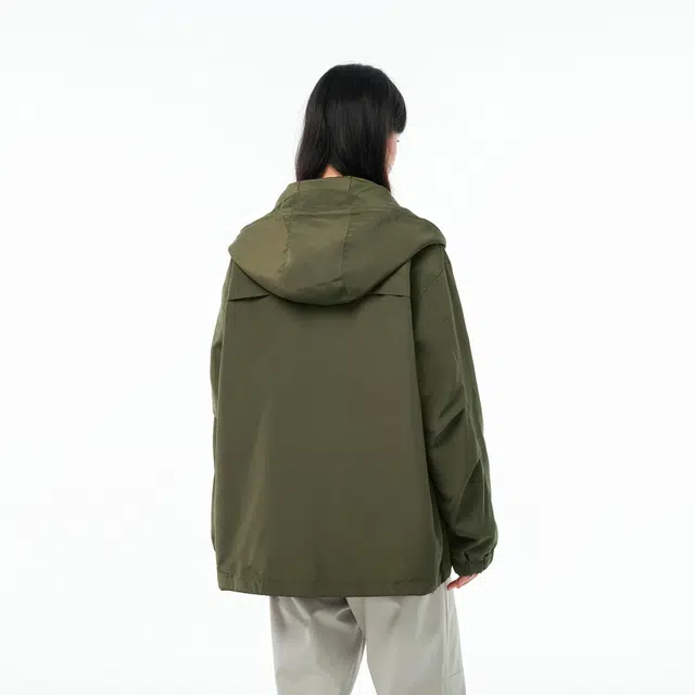 雅鹿  可拆卸内胆户外休闲运动纯色结构风工装连帽宽松休闲加厚  防水防风保暖防泼水防雨冲锋衣 男女同款 军绿色