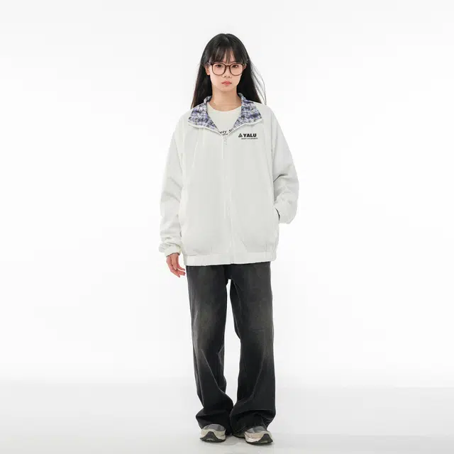 雅鹿 两面穿宽松格子百搭时尚双面穿休闲潮流夹克外套 男女同款