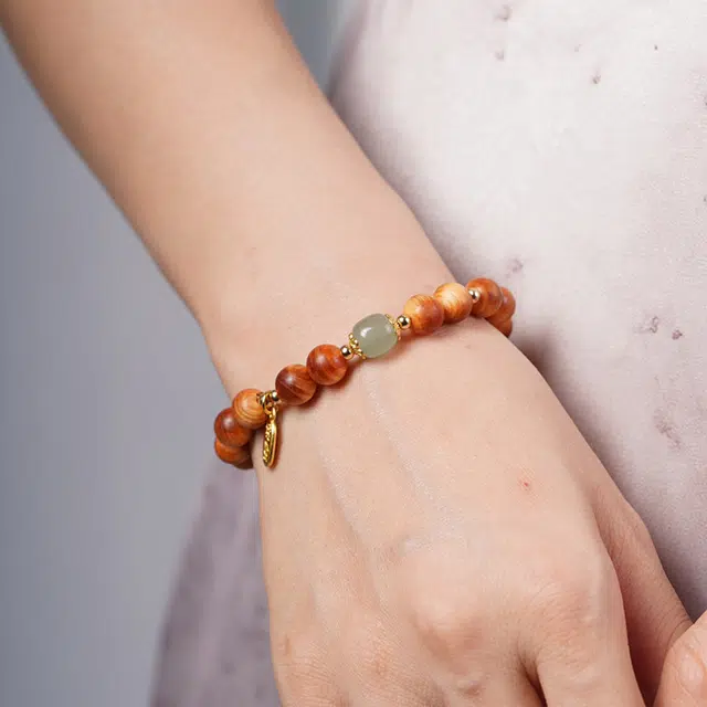 【招财纳福】 琢玉居 陈化高油料福牌佛珠念珠#好运 崖柏 手串 女款