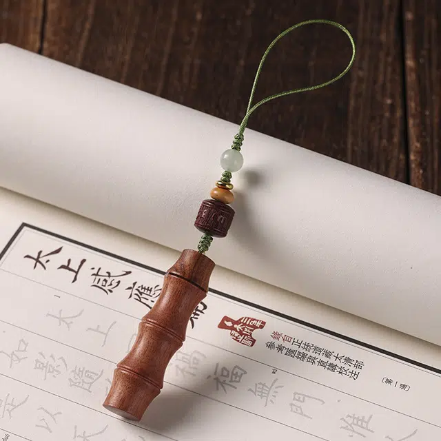 【节节高升丨财神庙已祝福】 琢玉居 招财转运本命年木雕精品竹节一鸣惊人鸿运当头#好运 檀木 把件 男女同款情侣款