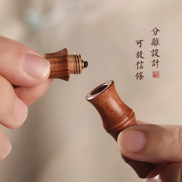 【节节高升丨财神庙已祝福】 琢玉居 招财转运本命年木雕精品竹节一鸣惊人鸿运当头#好运 檀木 把件 男女同款情侣款