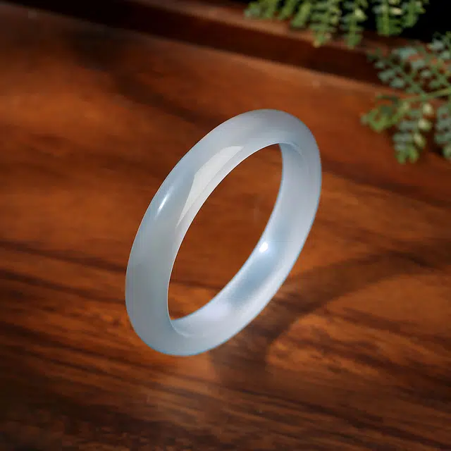 琢玉居 白月光 一步一响 新中式 国潮古风 轻奢高级 极简风 清冷感 猫眼 琉璃 手镯 女款