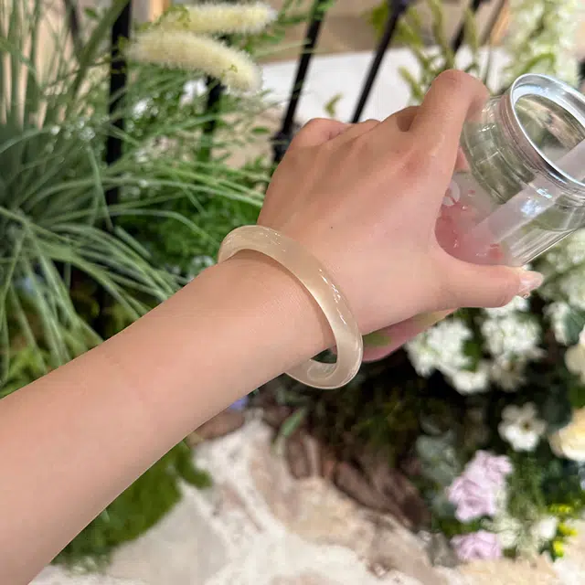 【收藏赠精致小元宝】 琢玉居 新中式古典白月光 学院风 香槟金 夏日显白 温婉高级感 好运 琉璃 玉石手镯 女款