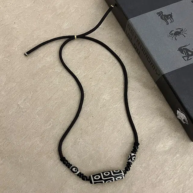 琢玉居 轻奢天珠串珠项链女新中式百搭复古时尚锁骨链男高级感民族风颈链#好运 琉璃 吊坠 男女同款情侣款