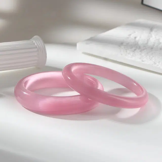 【收藏赠精致小元宝】 琢玉居 新中式古典白月光粉色佳人 夏日显白 温婉高级感 旗袍汉服 琉璃 玉石手镯 女款