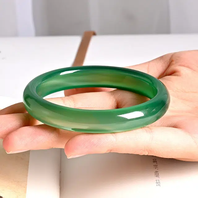 【收藏赠精致小元宝】 琢玉居 新中式古典 学院风 碧绿浮光 显白 温婉高级感 好运 旗袍汉服 琉璃 手镯 女款