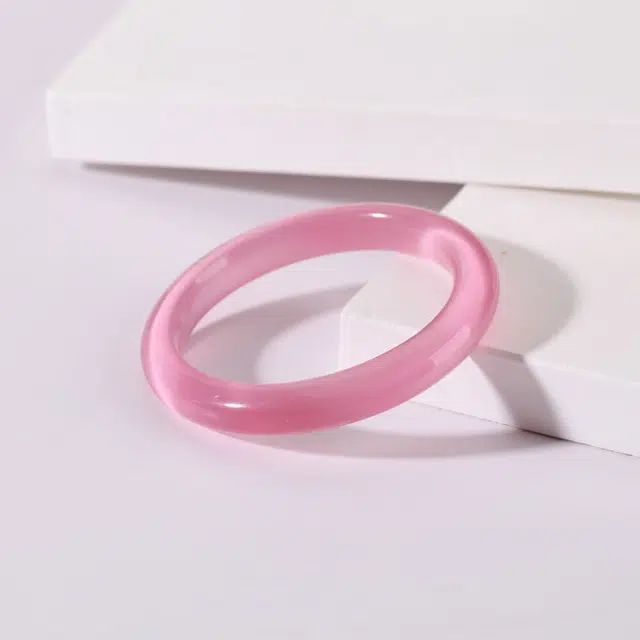 【收藏赠精致小元宝】 琢玉居 新中式古典白月光粉色佳人 夏日显白 温婉高级感 旗袍汉服 琉璃 玉石手镯 女款