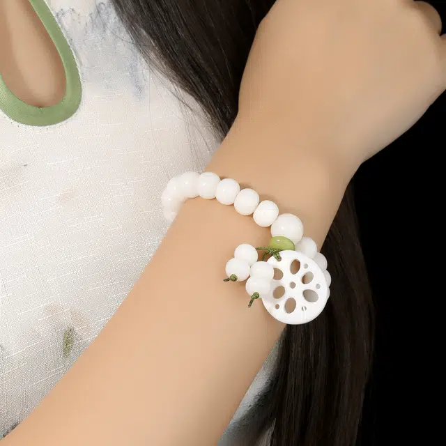 【佳"偶"天成】 琢玉居 莲藕 复古国潮 轻奢高级感 显白 转运珠 文玩佛珠 念珠把件 #好运 菩提子/菩提籽 手串 男女同款情侣款