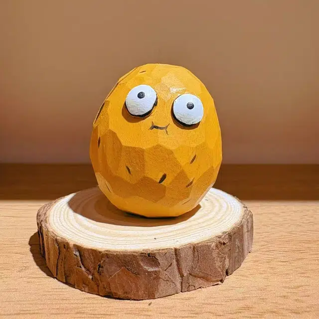 琢玉居 木雕小坚果 桌面搞怪可爱趣味小物 可盘玩 柴木 木作摆件 男女同款情侣款