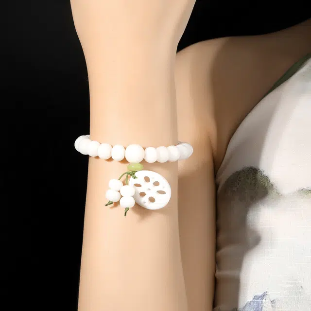 【佳"偶"天成】 琢玉居 莲藕 复古国潮 轻奢高级感 显白 转运珠 文玩佛珠 念珠把件 #好运 菩提子/菩提籽 手串 男女同款情侣款