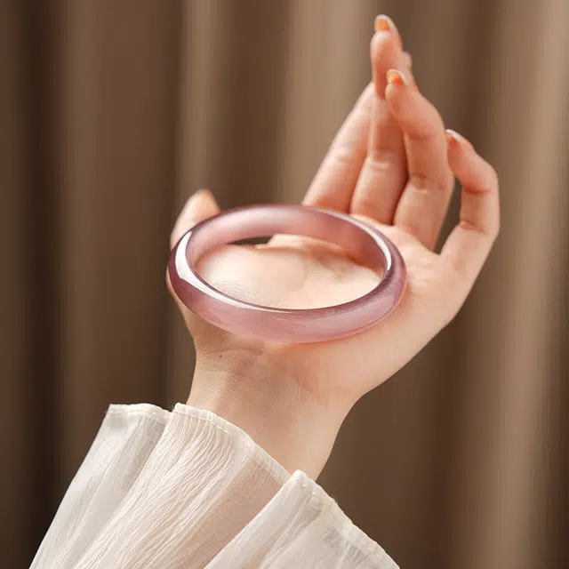 【收藏赠精致小元宝】 琢玉居 新中式古典白月光 学院风 幻霓月轮 夏日显白 温婉高级感 好运 旗袍汉服配饰 琉璃 手镯 女款