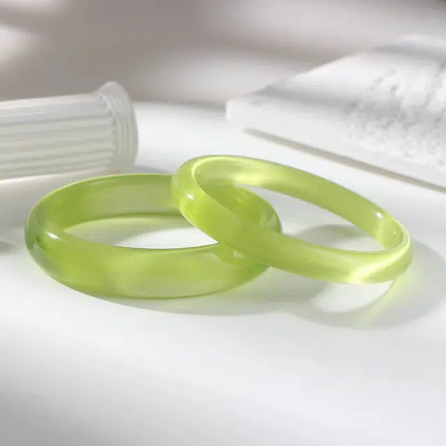 【收藏赠精致小元宝】 琢玉居 新中式古典白月光 学院风 微光薄荷 夏日显白 温婉高级感 好运 旗袍汉服配饰 琉璃 手镯 女款