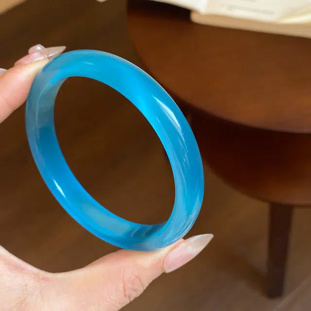 【收藏赠精致小元宝】 琢玉居 新中式古典白月光 学院风 冰沁海月 夏日显白 温婉高级感 好运 旗袍汉服配饰 琉璃 手镯 女款