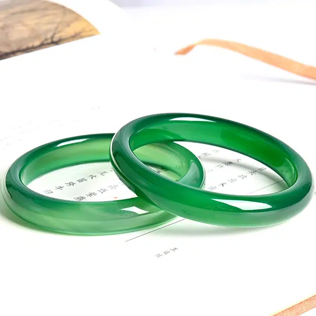 【收藏赠精致小元宝】 琢玉居 新中式古典 学院风 碧绿浮光 显白 温婉高级感 好运 旗袍汉服 琉璃 手镯 女款