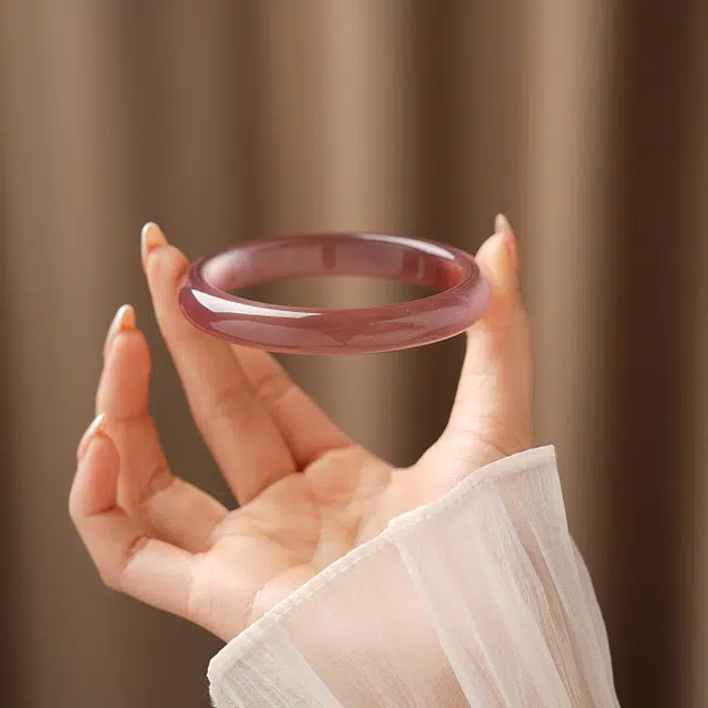 【收藏赠精致小元宝】 琢玉居 新中式古典白月光 学院风 幻霓月轮 夏日显白 温婉高级感 好运 旗袍汉服配饰 琉璃 手镯 女款