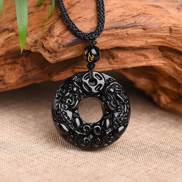 琢玉居 双貔貅平安扣男女情侣款项链饰品#好运 琉璃 吊坠 男女同款情侣款