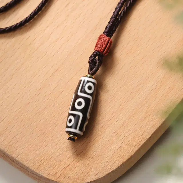 琢玉居 九眼天珠项链藏式民族风挂件百搭#好运 琉璃 吊坠 男女同款情侣款