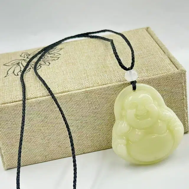 琢玉居 弥勒佛系列佛公 小众寓意 新中式潮国风复古百搭简约#好运 琉璃 吊坠 女款