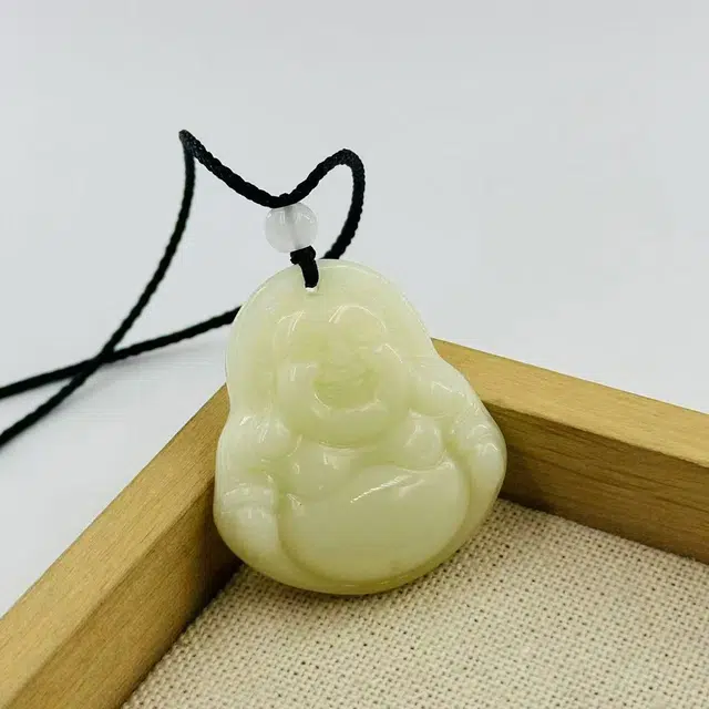 琢玉居 弥勒佛系列佛公 小众寓意 新中式潮国风复古百搭简约#好运 琉璃 吊坠 女款