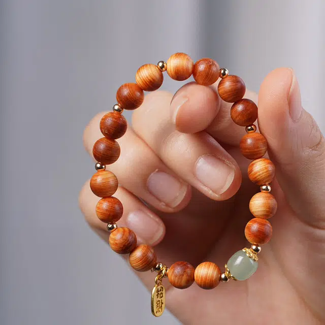 【招财纳福】 琢玉居 陈化高油料福牌佛珠念珠#好运 崖柏 手串 女款