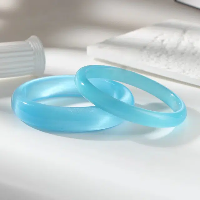 【收藏赠精致小元宝】 琢玉居 新中式古典白月光 学院风 冰沁海月 夏日显白 温婉高级感 好运 旗袍汉服配饰 琉璃 手镯 女款