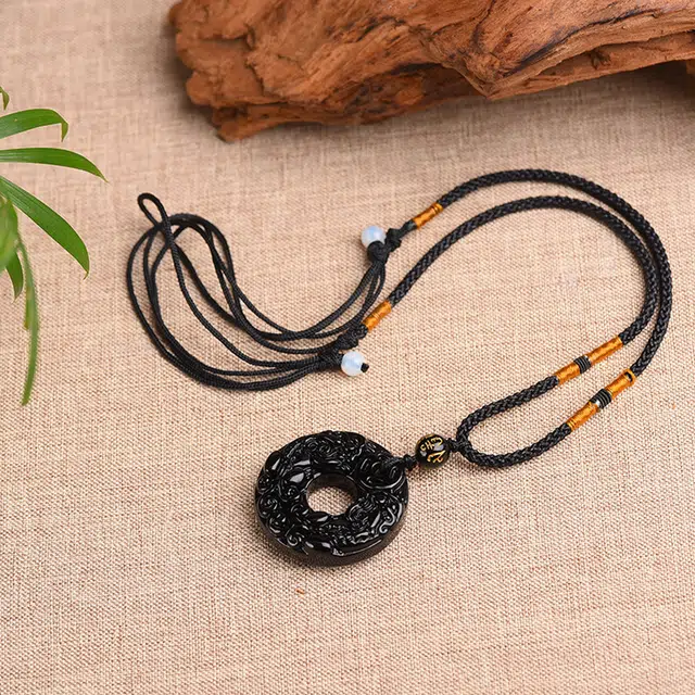 琢玉居 双貔貅平安扣男女情侣款项链饰品#好运 琉璃 吊坠 男女同款情侣款