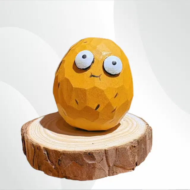 琢玉居 木雕小坚果 桌面搞怪可爱趣味小物 可盘玩 柴木 木作摆件 男女同款情侣款