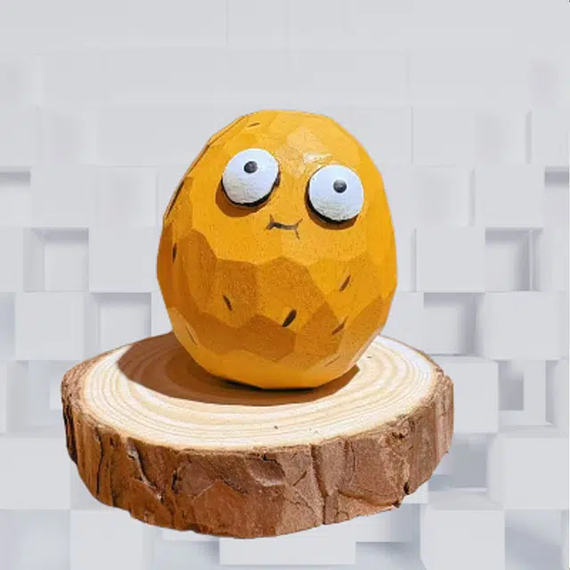 琢玉居 木雕小坚果 桌面搞怪可爱趣味小物 可盘玩 柴木 木作摆件 男女同款情侣款