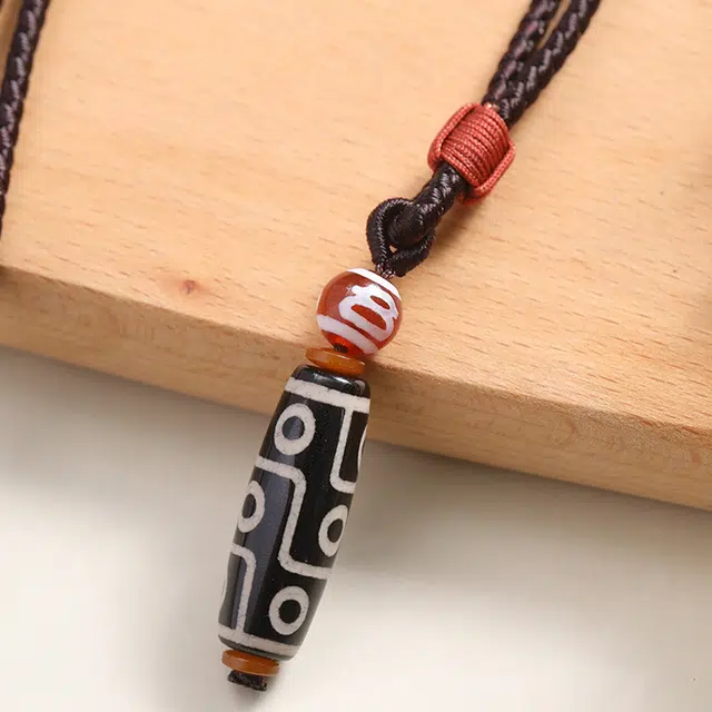 琢玉居 九眼天珠项链藏式民族风挂件百搭#好运 琉璃 吊坠 男女同款情侣款