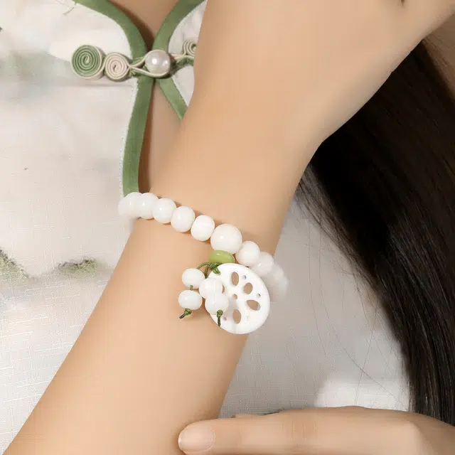 【佳"偶"天成】 琢玉居 莲藕 复古国潮 轻奢高级感 显白 转运珠 文玩佛珠 念珠把件 #好运 菩提子/菩提籽 手串 男女同款情侣款