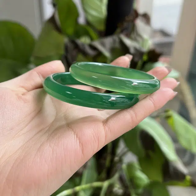 【收藏赠精致小元宝】 琢玉居 新中式古典 学院风 碧绿浮光 显白 温婉高级感 好运 旗袍汉服 琉璃 手镯 女款