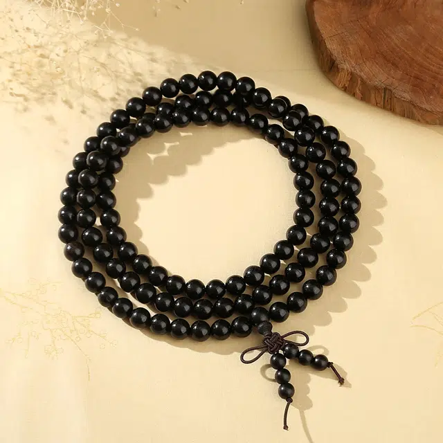琢玉居 新中式复古 文玩佛珠 盘串 #好运 考研上岸 黑檀 手串 男女同款情侣款