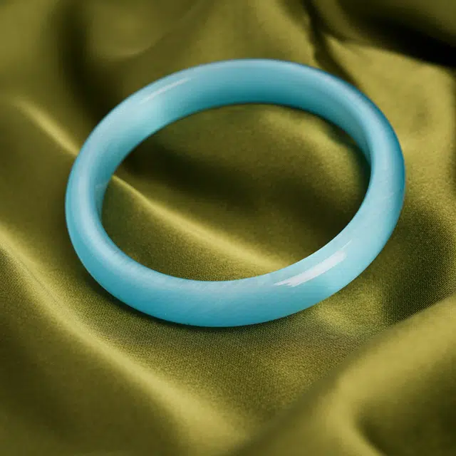 【收藏赠精致小元宝】 琢玉居 新中式古典白月光 学院风 冰沁海月 夏日显白 温婉高级感 好运 旗袍汉服配饰 琉璃 手镯 女款