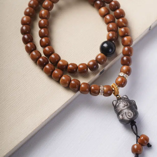 書卓 【顺丰包邮】双圈轻奢精致 念珠款搭配 无相佛#好运 库克 手串 男女同款情侣款