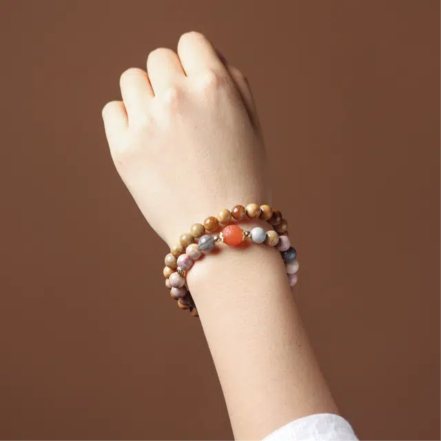 書卓 新中式国风气质  高档平安  手工打磨  富甲天下 库克 手串 男女同款情侣款