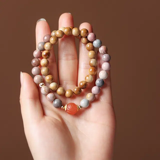 書卓 新中式国风气质  高档平安  手工打磨  富甲天下 库克 手串 男女同款情侣款