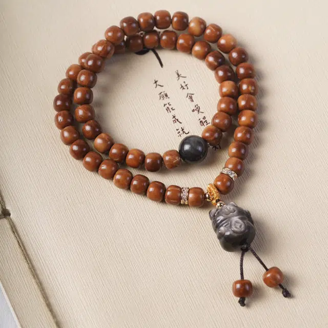 書卓 【顺丰包邮】双圈轻奢精致 念珠款搭配 无相佛#好运 库克 手串 男女同款情侣款
