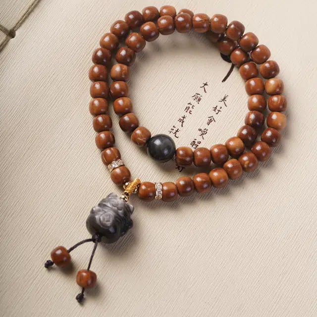 書卓 【顺丰包邮】双圈轻奢精致 念珠款搭配 无相佛#好运 库克 手串 男女同款情侣款